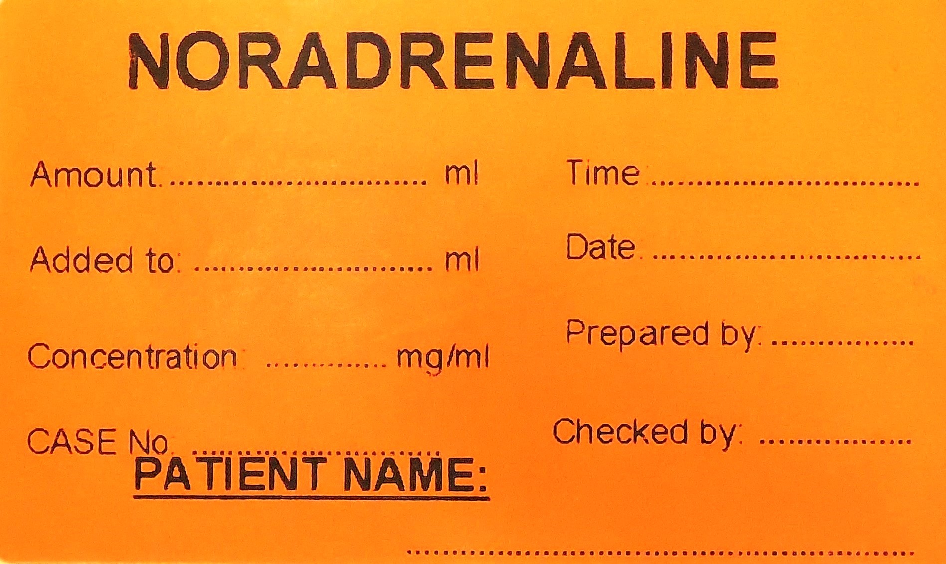 Clinics Orange Medication Labels ‣ Infusion Concepts